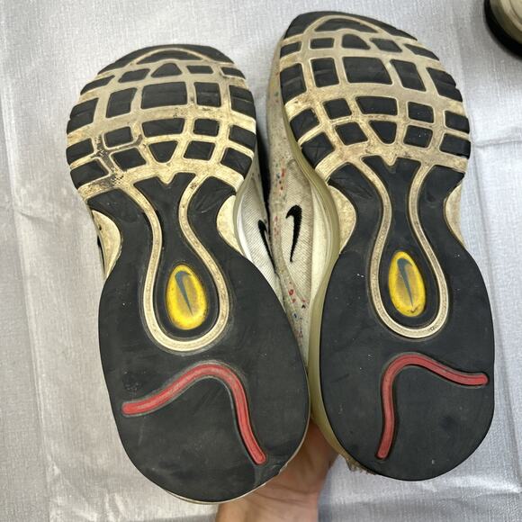 Nike Air Max 97 Retro OG Men’s 11.5 Sail University Red 312834-102 2-pairs Used - Picture 9 of 12